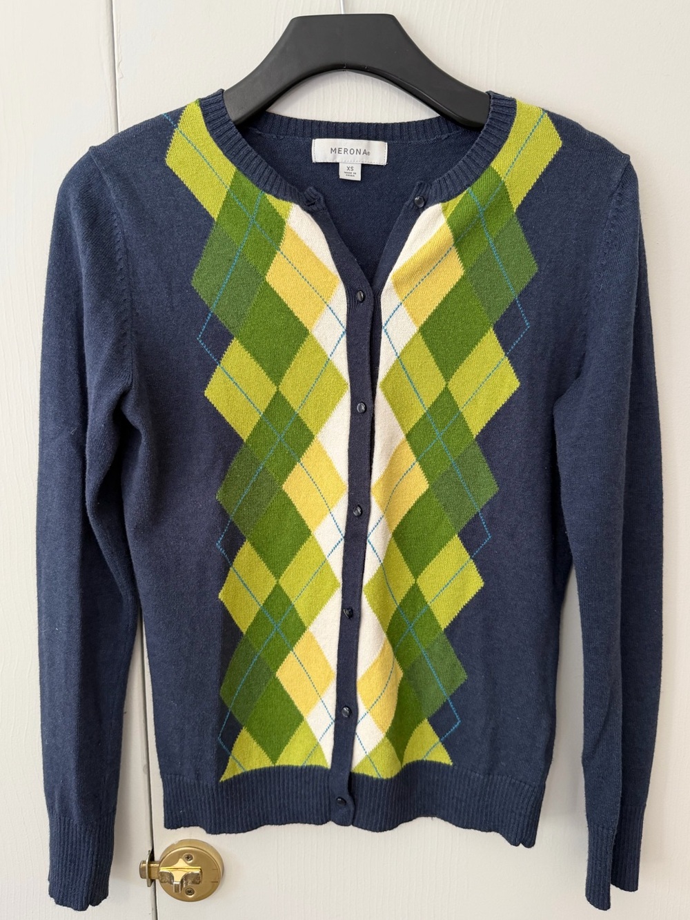 Argyle Button Down Light Sweater